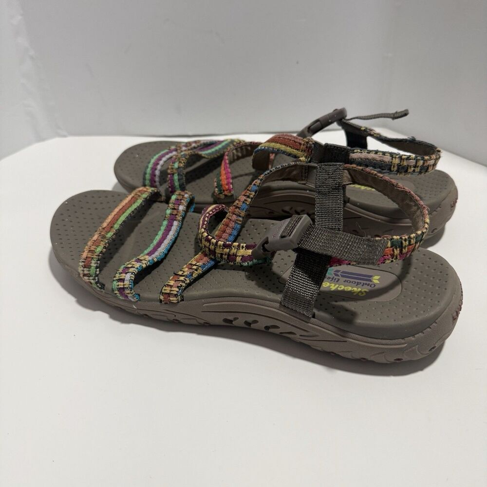 Skechers Outdoor Lifestyle Sandals Womens Shoes Size 11 Colorful Reggae Buckle